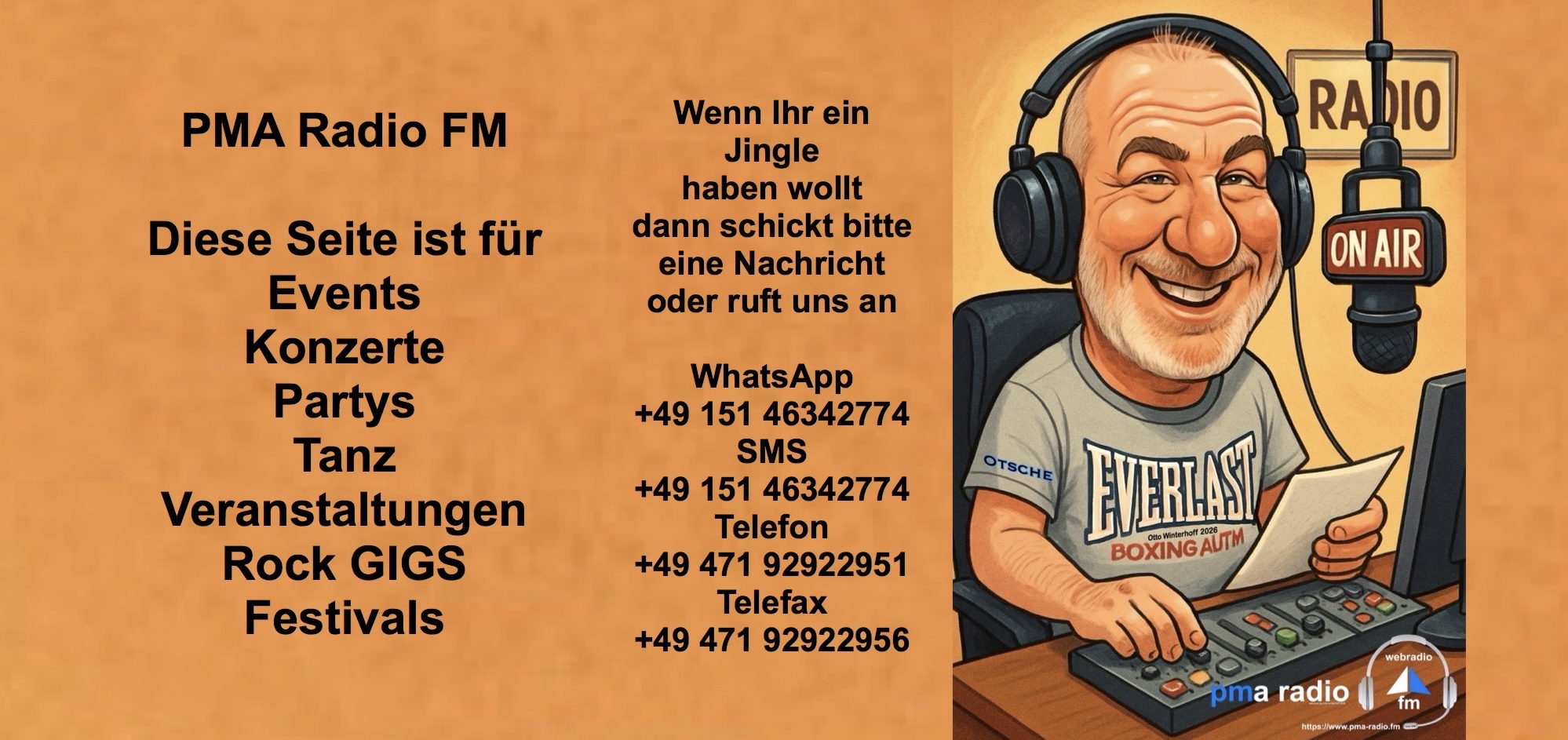 Diese Seite ist für Events, Konzerte, Partys, Tanz usw.